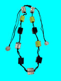 Unbranded Geometric Cube Bead Necklace Multicolour - Image 1